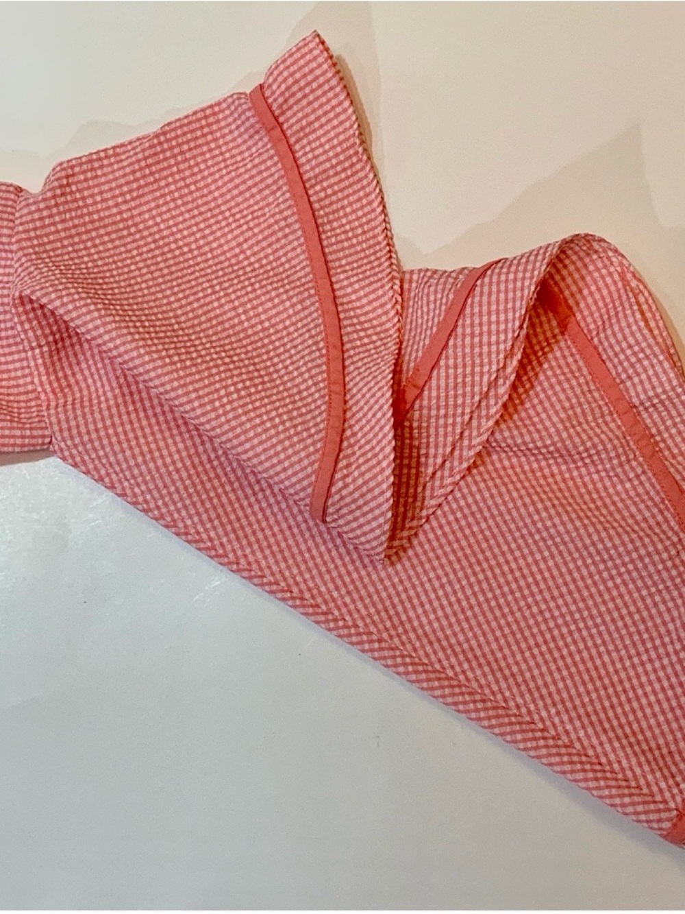 Liquid by Sioni Coral/Pink Off-Shoulder Ruffle Bell-Sleeve Top - Picture 4 of 7